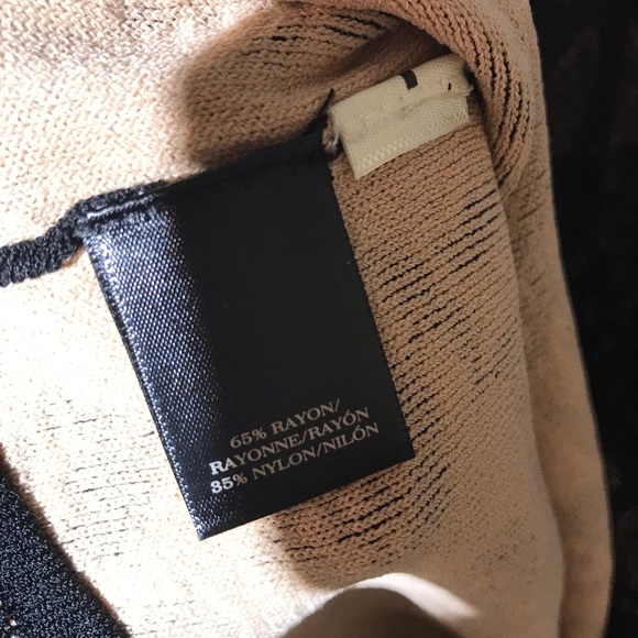 Ann Taylor Black Gold Floral Sheath Dress M - Picture 5 of 5